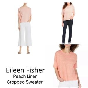 Eileen Fisher Organic Linen Knit Top SZ M